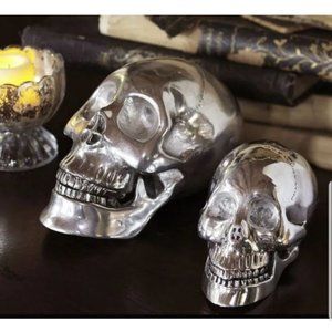 Pottery Barn Halloween Large Metal Skull